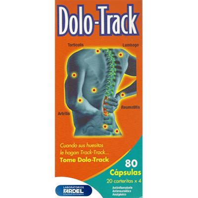 Dolo-Track 80 Cápsulas de Gelatina Blanda - Indometacina 25 mg
