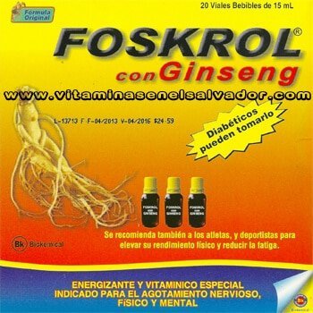 FOSKROL con Ginseng - Solución Oral (20 Viales Bebibles)