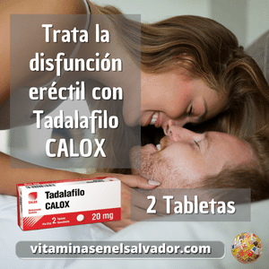Tadalafil Calox 20Mg X 2 Tabletas - Potenciador Sexual